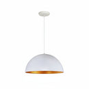 30CM small industrial metal chandelier suspended directly over a minimalist office desk