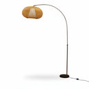 Modern home decor standing lamp highlighting sleek metallic finishes