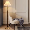 Close-up detail highlighting the fine texture of the classic pleated fabric lampshade