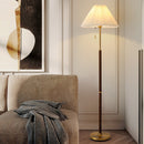 Tri-color lighting feature casting a warm, relaxing yellow glow in a cozy seating area
