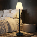 Front view of a Nordic minimalist LED decorative atmosphere floor lamp in a modern living room